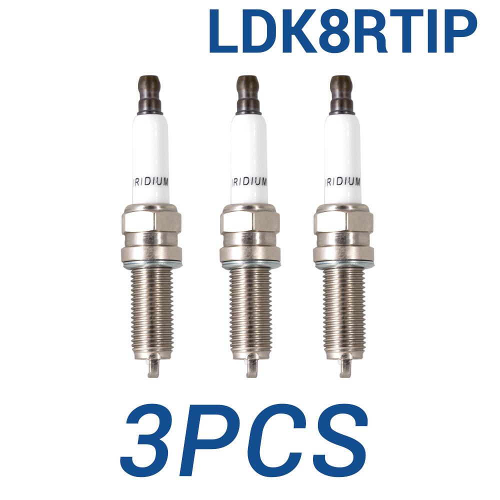 3PCS Iridium Platinum Spark Plugs TORCH LDK8RTIP Replace for Candles ILKR8R8 0242145510 YR5NI332S F4J163707010 Champion RER6WYPB 3 pieces LDK8RTIP