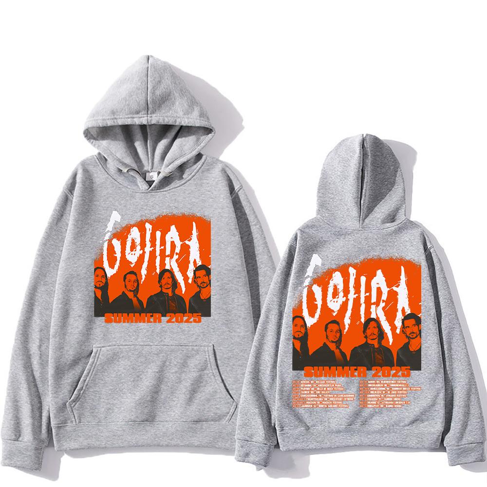 Hanorace Trupa Metal Gojira Turneul Gojira Vara 2025 Nou Sweatshirt Bărbați Femei Vintage Gotic Supradimensionat Pulover cu Glugă Streetwear
