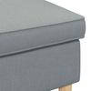 Stool Light Grey 55 x 35 x 41 cm Polyester