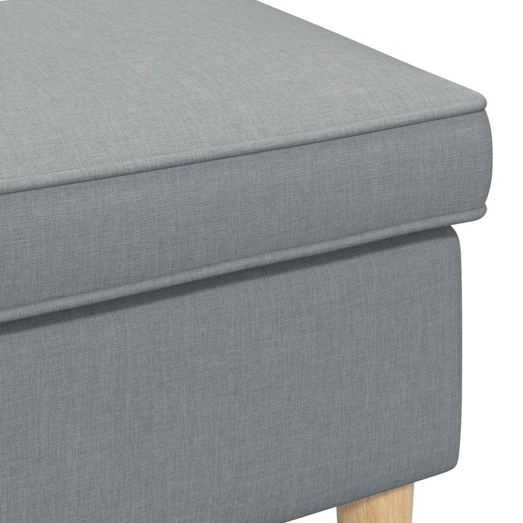 Stool Light Grey 55 x 35 x 41 cm Polyester