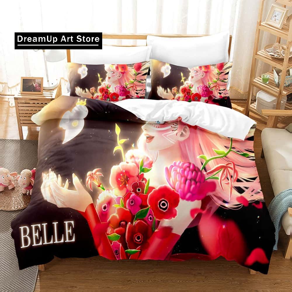 Anime Sänglakan Set Belle Sängkläder Set Enkelsäng Tvilling Full Queen King Size Sängset Vuxen Barn Sovrum Påslakanset Hemtextilier