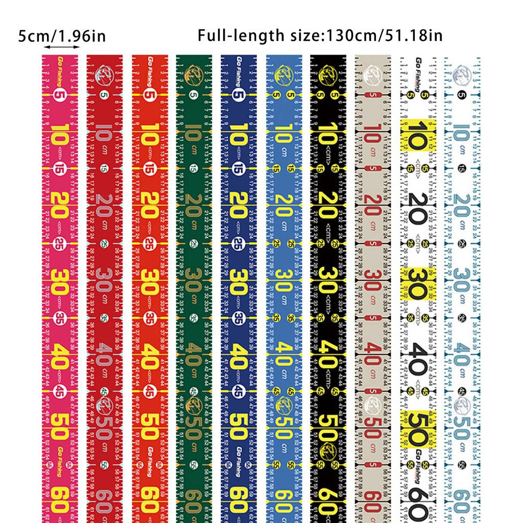 51in Fishing Tape Measure Adhesive Ruler Portable Fish Measurement Tool for Anglers Waterproof Soft Fish Measuring Tape