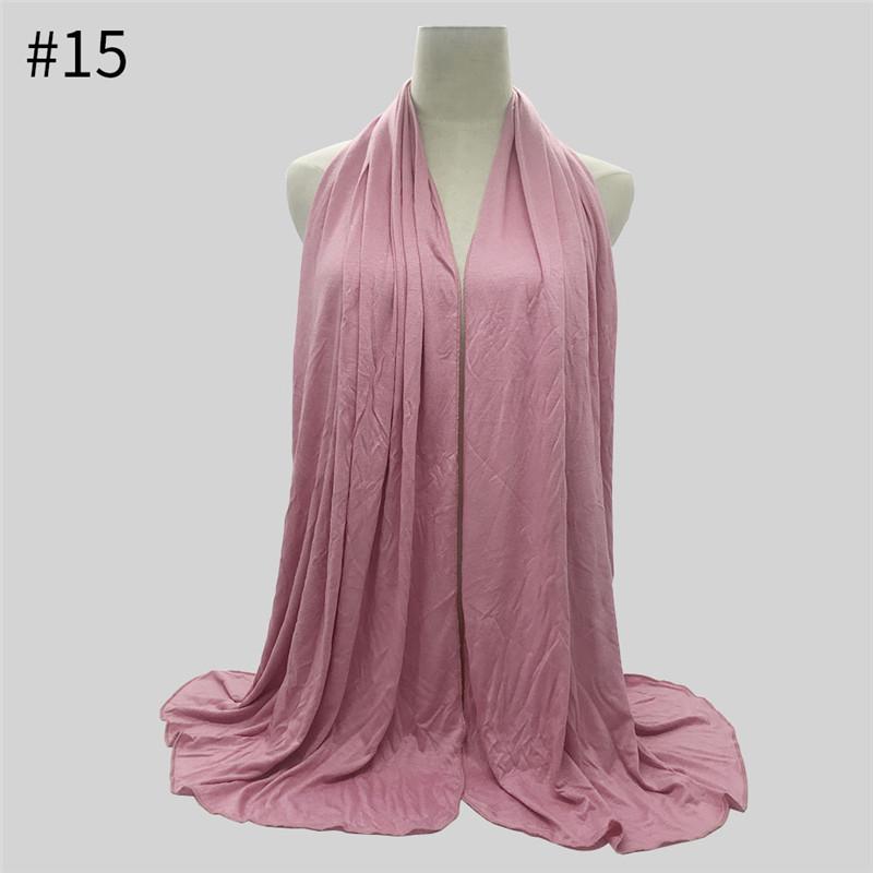 170X60Cm Modal Cotton Jersey Hijab Scarf Ramadan Long Muslim Shawl Plain Soft Turban Wraps For Women Africa Headband