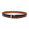 [KIETH] Men's Business Belt, Smooth Leather, Cowhide, Dark Brown, 30mm Width, One Size Fits All, Over 50 Years of History and Craftsmanship, Made In