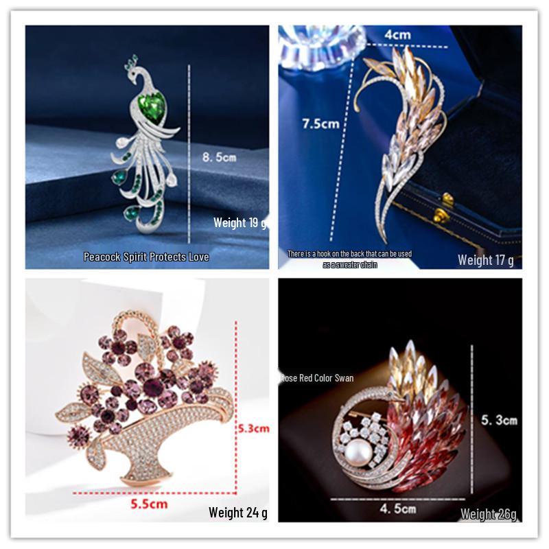 Exquisite Butterfly Rhinestone Brooch - Versatile 3D Floral Alloy Accessory for Women
