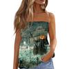 Sommer Schlauchtops für Damen, Niedliches Sexy Off-Shoulder Print Ärmelloses T-Shirt