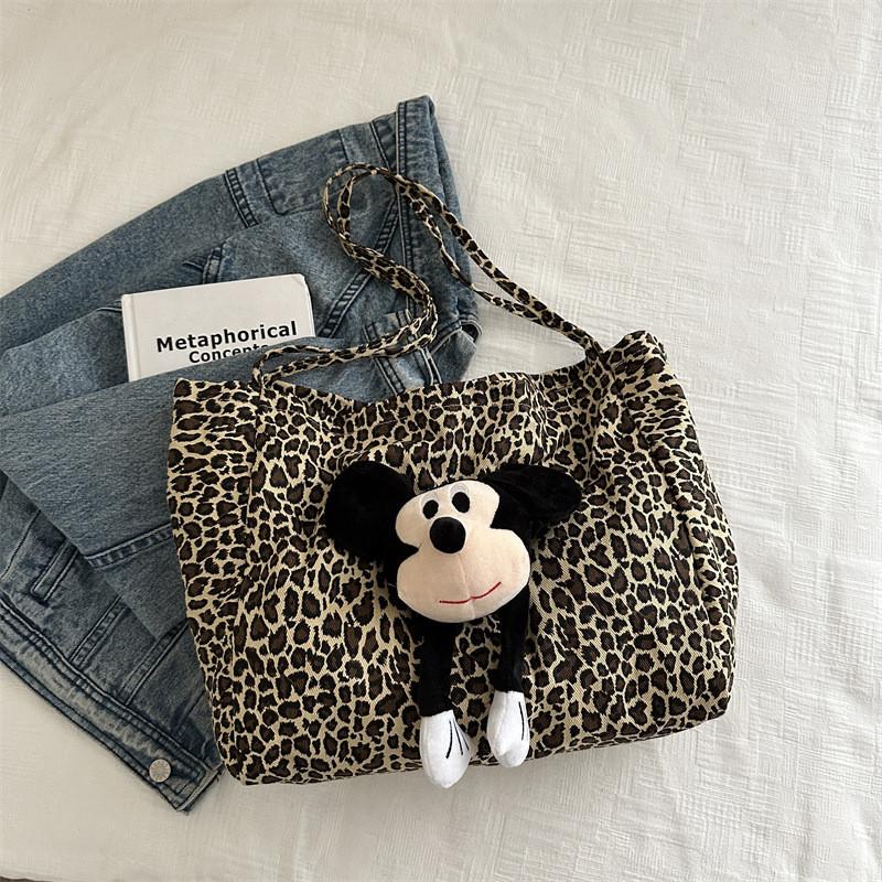 

Stylish Large Capacity Leopard Print Tote Bag For Women Trendy Design Versatile Use StyleB
