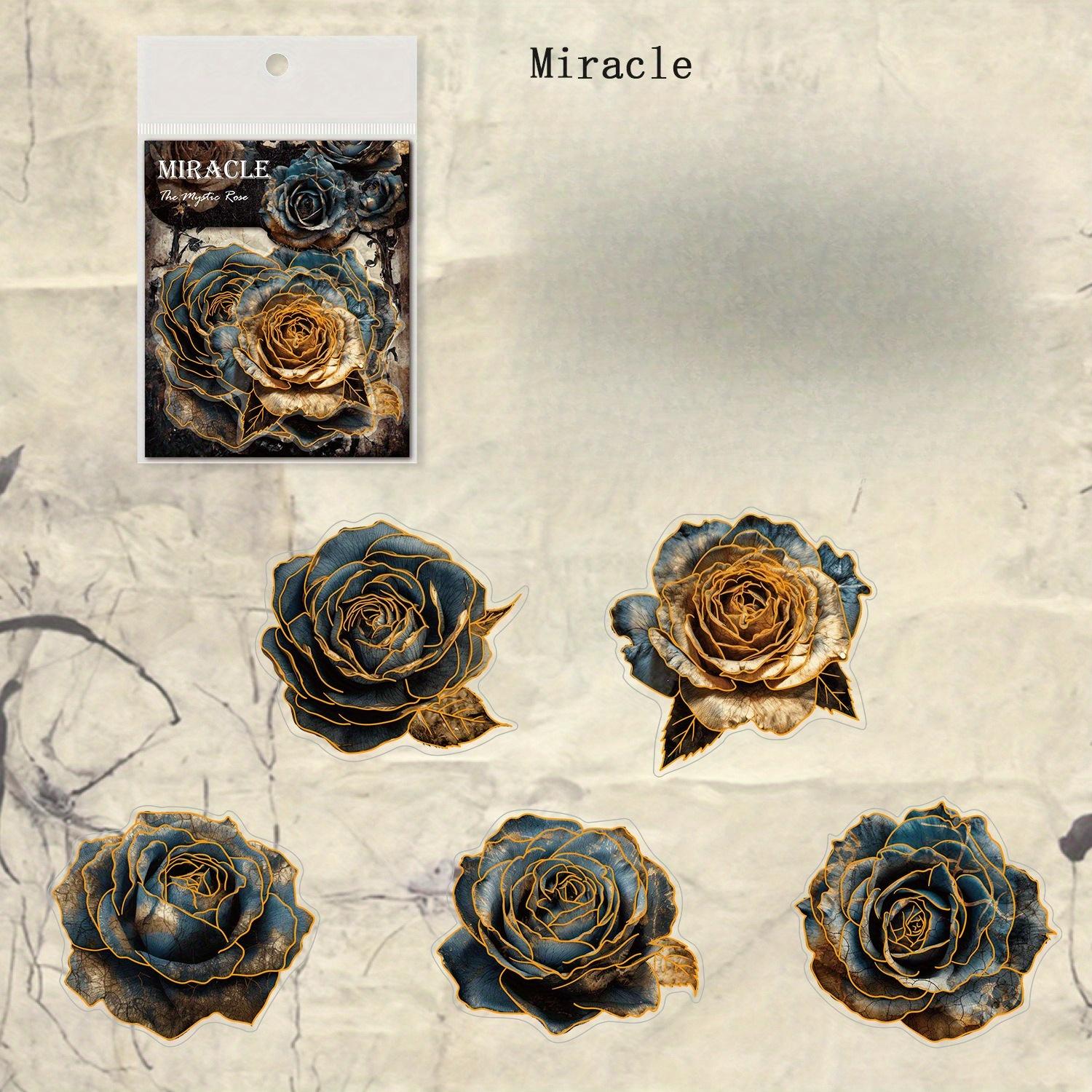 

10 шт. серия «Загадочная роза» ретро романтические цветы трехмерное горячее тиснение украшение для блокнота материал для DIY