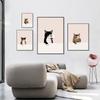 Funny Cat Poster White Cats Taste Red Wine Canvas Painting Cat Lover Gifts Kitchen Wall Art Pictures for Living Room Home Decor