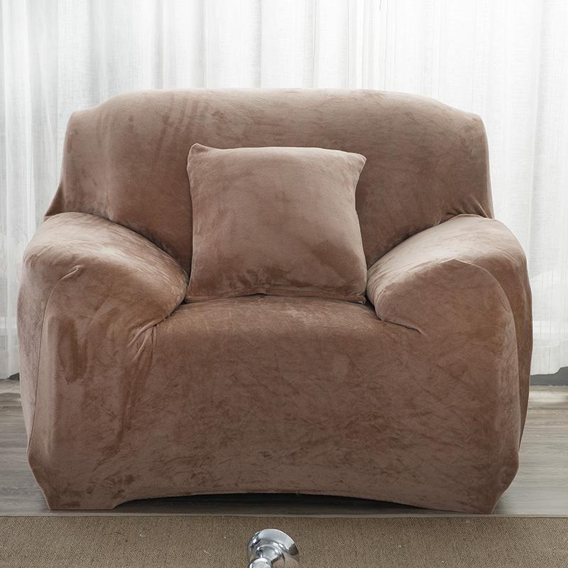 Thick Plush Fabirc Sofa Cover Set 1/2/3/4 Seater Elastic Couch Cover Sofa Covers For Living Room Slipcover Chair Sofa Towel 1Pc