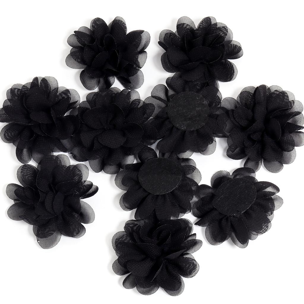 10pcs/lot 5cm Colorful Chiffon Fabric Flowers For Wedding Party Decoration Artificial Flowers For Dress Crafts Decoration