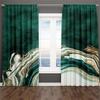 Luxury Black Gold Geometric Curtains Modern Line Window Drapes 2 Panels Elegant Living Room Bedroom Home Decor