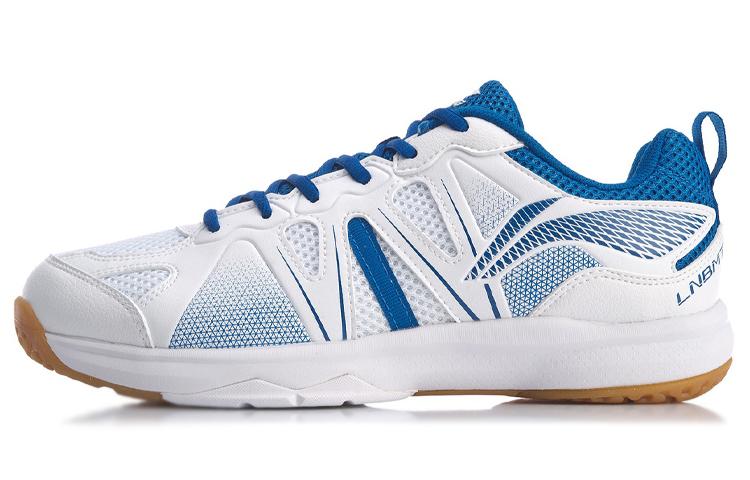 Li Ning Racetrack Encounter Badminton Shoes Unisex Low Top White Blue AYTQ035-1 43