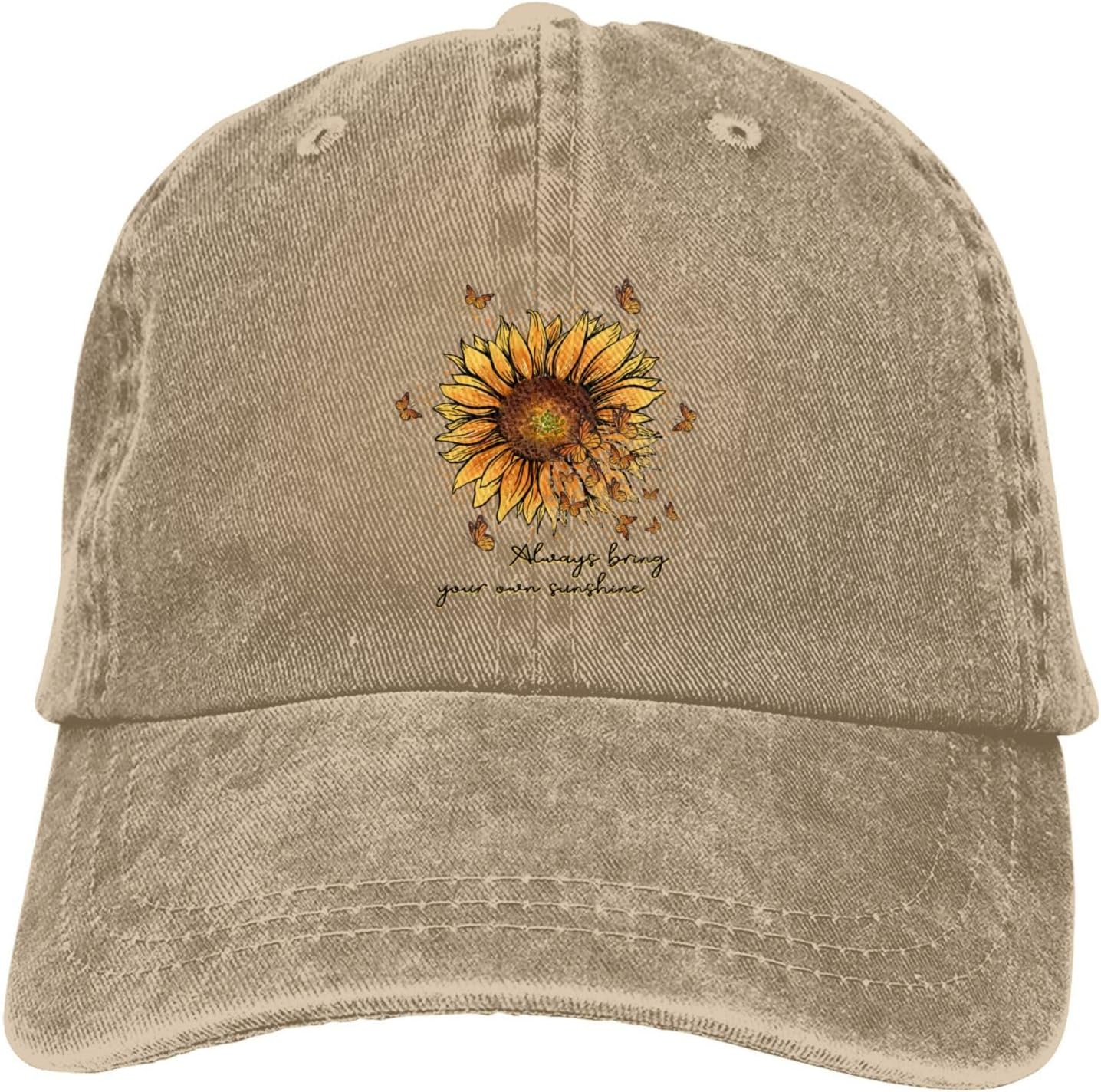 Sunflower Always Bring Your Own Sunshine Baseball Cap Women Casual Adjustable Outdoor Sun Hat One Size