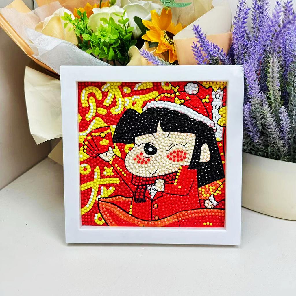 Free Shipping/Cartoon Diamond Painting Children'S Gift Handmade Cross Stitch Framed Diy Bedroom Sticker