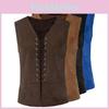 High-quality Medieval Men Retro Lace Up Vest Top Perfect For Halloween Parties