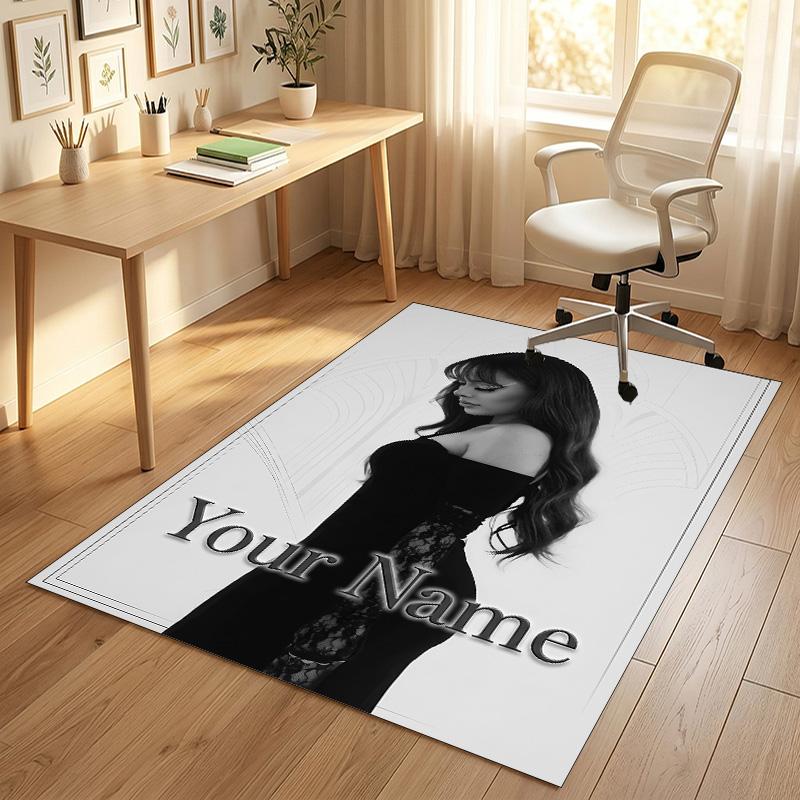 Personalized Crystal Velvet Carpet,Ayliva Custom Printed Name, Plush Area Rug For Home Indoor Decor