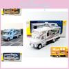 Alloy Deluxe 132 Travel Motorhome Bus Children's Toy Car Model Decoration Sound And Light Retractable Door