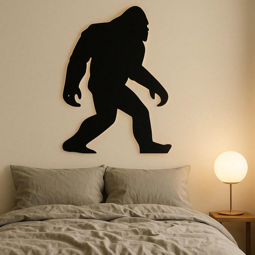 3D Metal Gorilla Wall Art, Jungle Themed Decor for Kids Room, Bar, Lounge, Handmade Iron Sculpture, Wildlife Animal Ornament