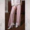 JK&JS Velvet High-Waist Loose Wide-Leg Pants