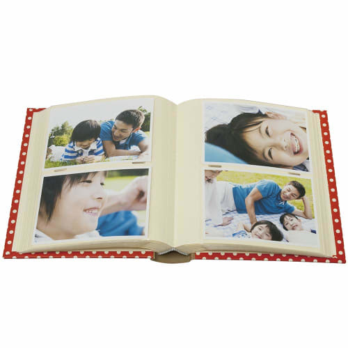 Nakabayashi Round Book Album L Size 2 Tiers 160 Sheets Red A-BPL-1602-1