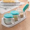 CHAHUA 3-Piece Round Glass Spice Jar Set