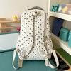 Girls Student Backpack with Polka Dot Color Block Design, Lightweight Bookbag with Padded Back Support for and High School Teens