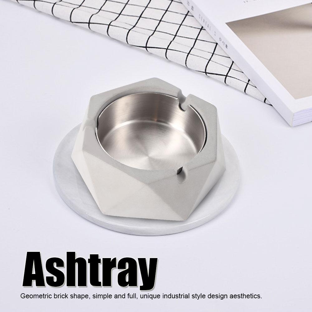 Nordic   Geometric Cement Ashtray Cigarette Ashes Tray Holder for Home Living Room