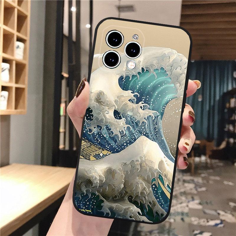 Great Blue Wave Ocean Phone Case For iPhone Samsung Galaxy Redmi Xiaomi Oppo OnePlus Note S A 7 8 9 10 11 12 13 14 20 21 22 23 53 54 Pro Max Ultra