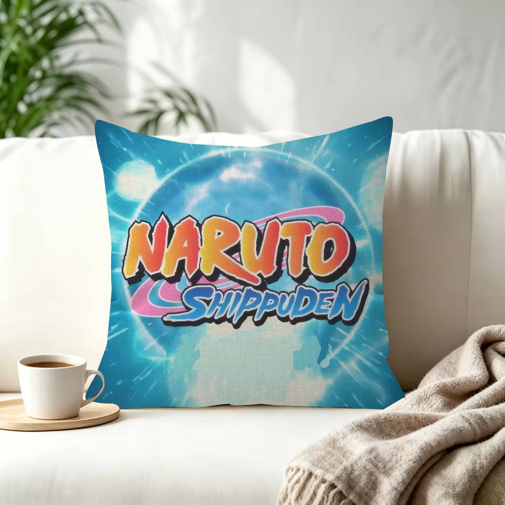 NARUTO Anime logo japan Decorative Pillowcase Square Pillowcase Home Office Decorative Cushion Cover