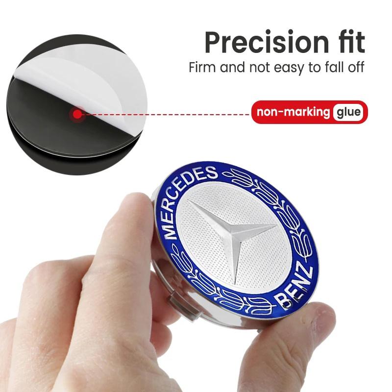 For Benz 4PCS Car Styling Wheel Center Cap Hub Covers Badge Accessories AMG VIANO GLB GLC W108 W124 W126 W169 W176 GLE GLK