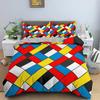 Stripe Geometric Bedding Set Breathable Duvet Cover With Pillowcase Adults Fashion Queen King Size Quilt Cover Home Textiles