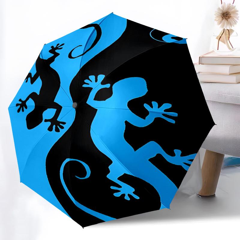 1pc Lizard YinYang Automatic Open/close Umbrella, 8-Rib sturdy structure, Portable Travel Umbrella, Parties, Everyday Useb027