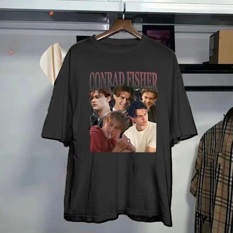 Vintage Conrad Fisher Večeřový Vějíř Tričko Tým Conrad Léto, kdy jsem zkrásněla Retro Romantický Top Grafická Trička Unisex