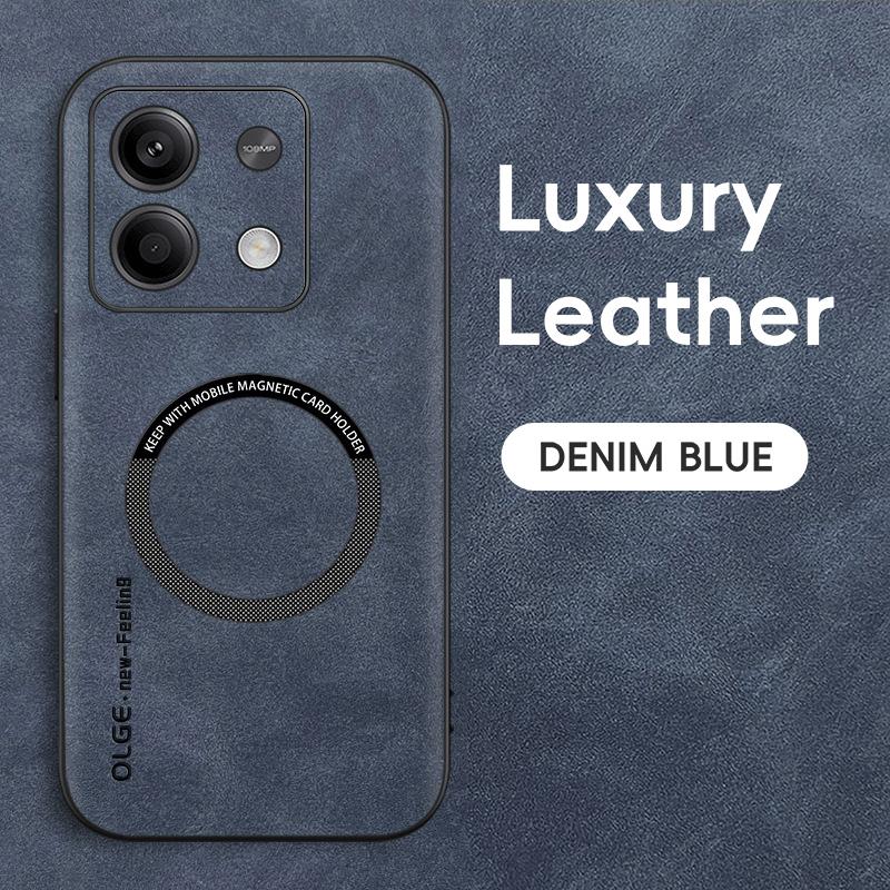 Leather Magnetic Phone Case For Xiaomi Redmi Note 13 Pro 5G Sheepskin Matte Back Cover Redmi Note 12 Pro Plus K70E Turbo 3 Cases
