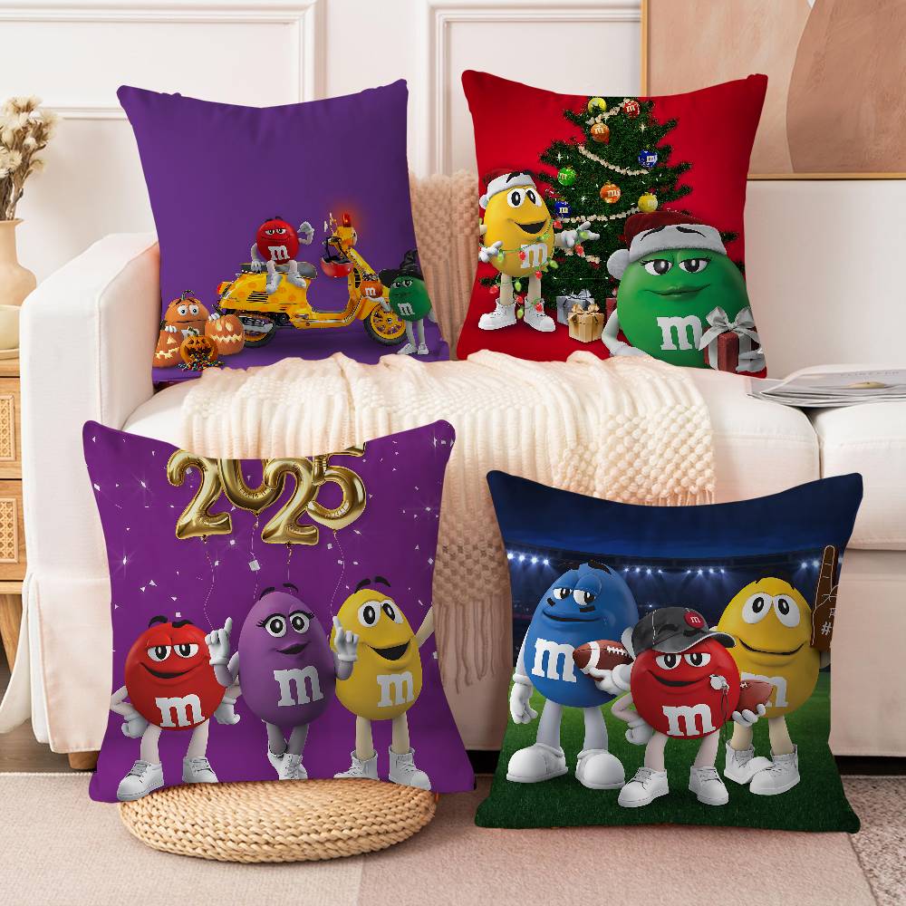 M-M And M-Ms Cushion Cover Pillowcase Upholstery Sofa Throw Pillow Home Decor Pillowcas