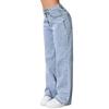 Women's High Straight Wide-leg Casual Loose Jeans