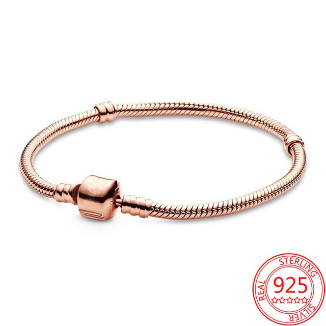 

Автентичний срібний браслет зі сріблом 925 проби з нескінченним вузлом у формі серця, браслет зі смужками у вигляді браслета з кількома зміями. Весільна вечірка. Вишукані прикраси для дівчат 21cm