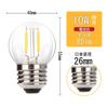 LED Filament Bulb, E26 Base, 10W Equivalent, 2700K Warm White, Mini Edison Bulb, 1W, Non-Dimmable, Night Light, Suitable for Holidays, Weddings,
