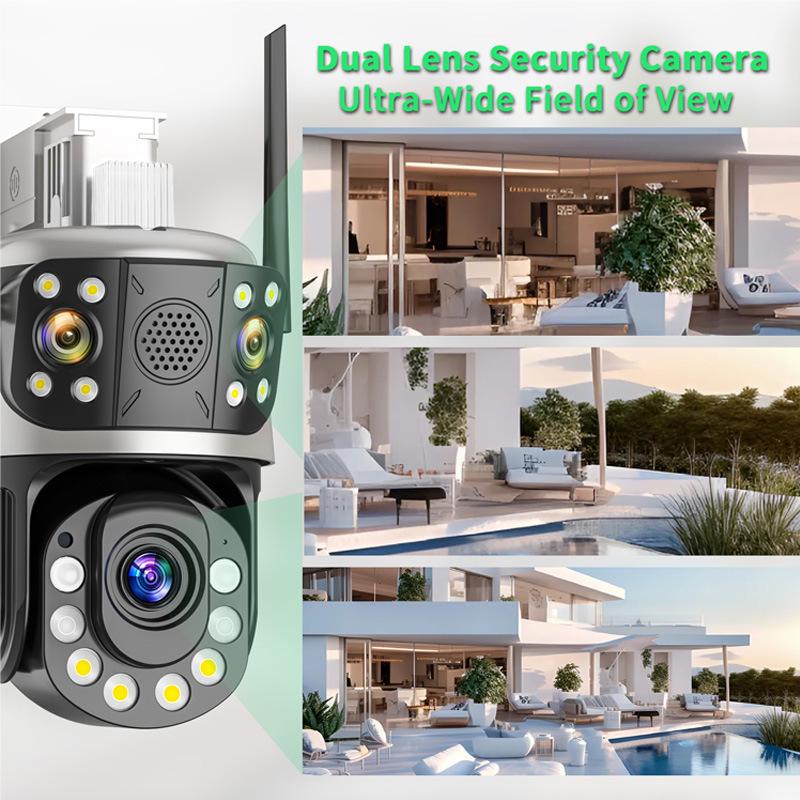 50x Optical Zoom Triple-Lens Wireless WiFi HD 9MP Outdoor Home Security Camera