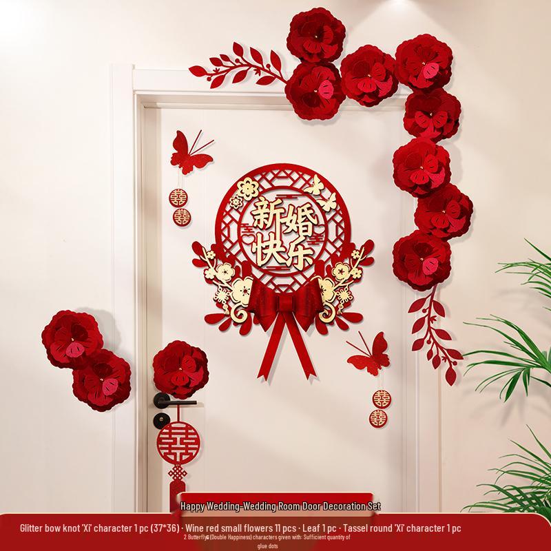 Xi (Joy) 3D Stickers for Wedding Room and Door Decoration