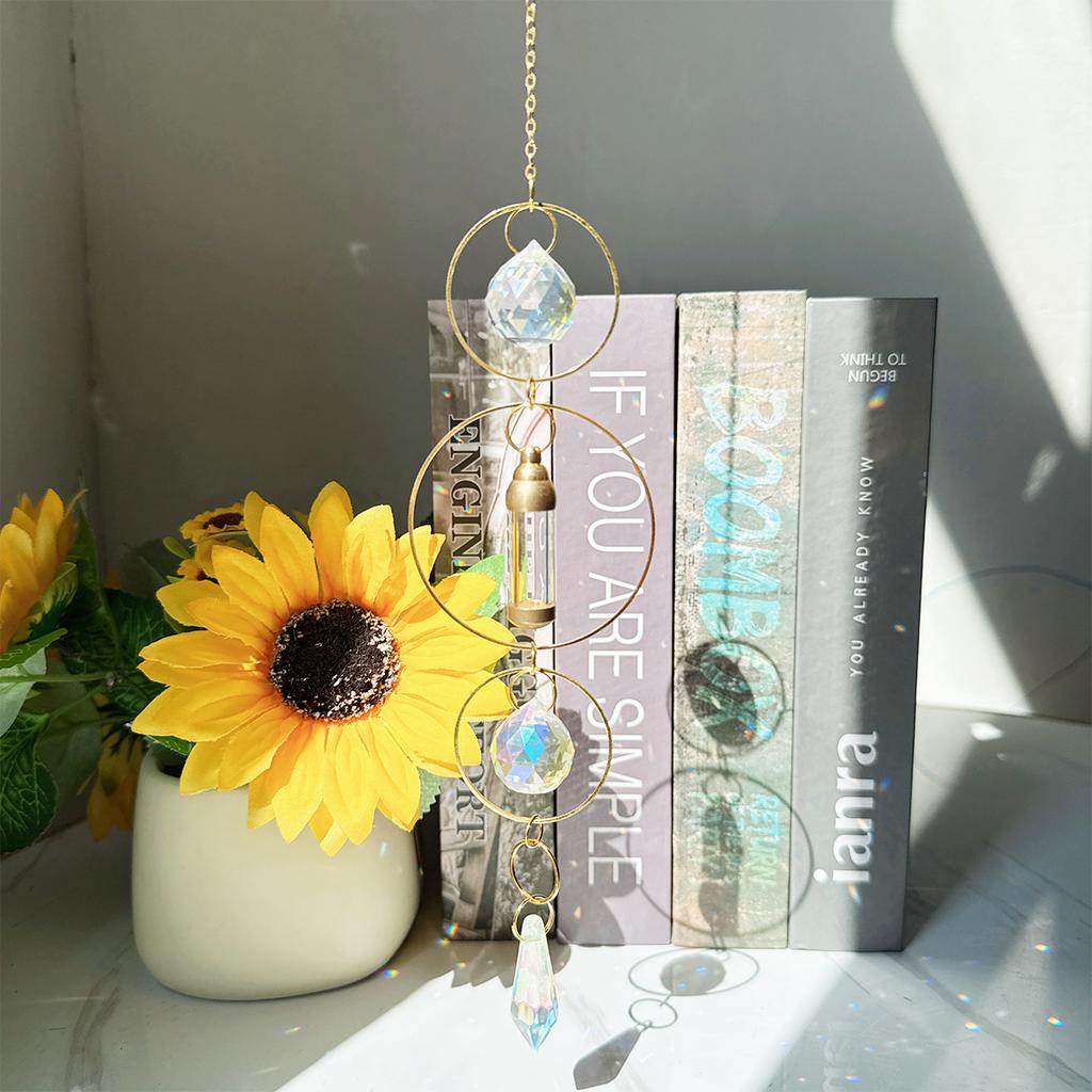 1Pc Crystal Memorial Bottle Pendant, Openable Hollow Gau Bottle Pendant, Window Decoration, Perfect Gift, Bohemian Style, Home Decocoration, HanArt