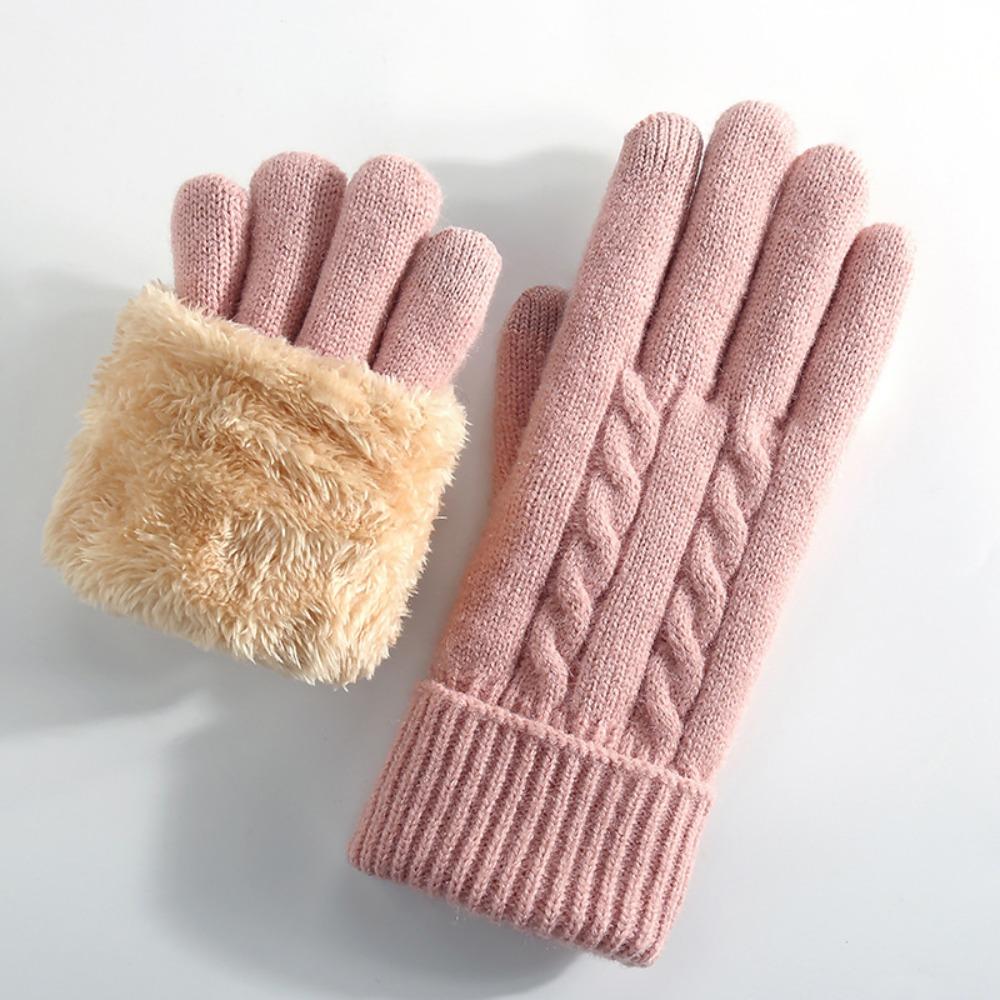 Double Layer Thermal Gloves Lamb Velvet Touchscreen Gloves New Winter Gloves for Men Women