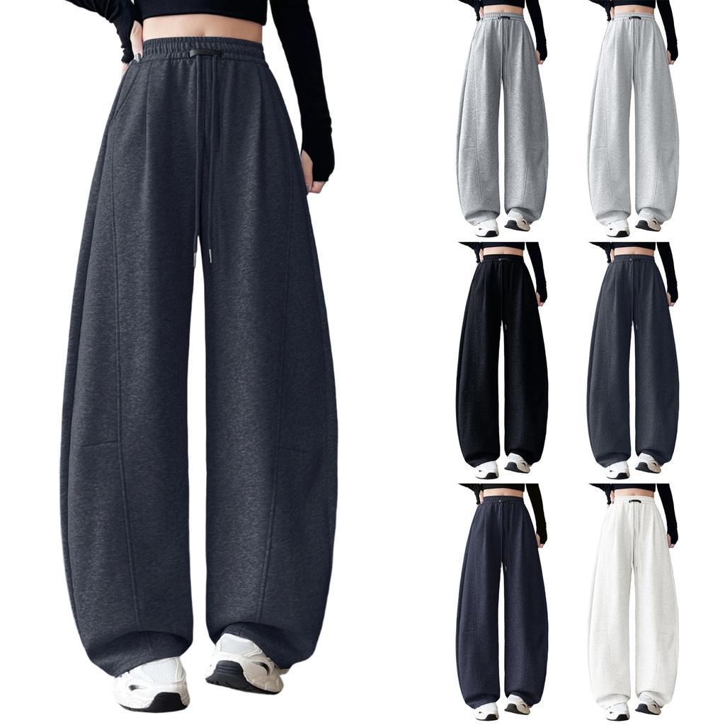 Women's Fashionable Loose Fleece Lined Trousers