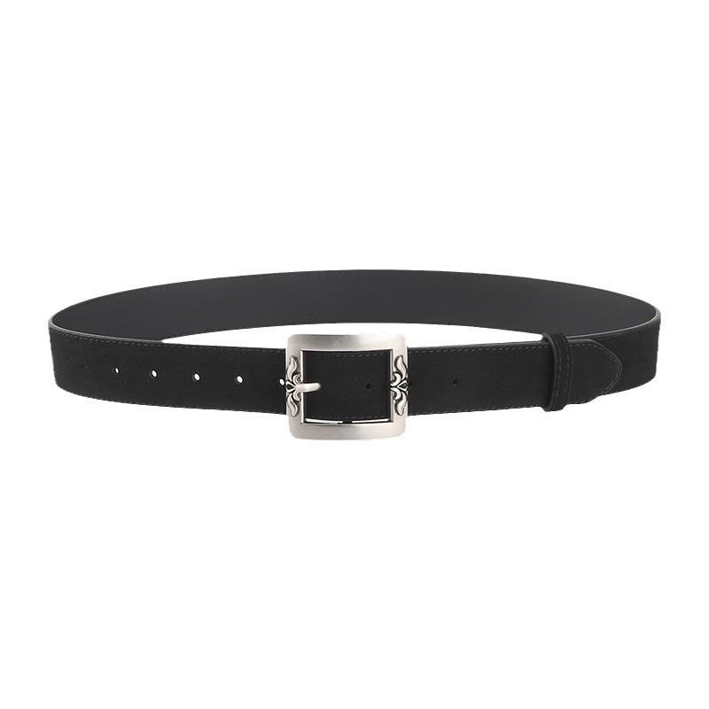 Ew Fashion Trend Pin Buckle Belt Simple Casual Versatile Real Cowhide Belt Eans Decoration