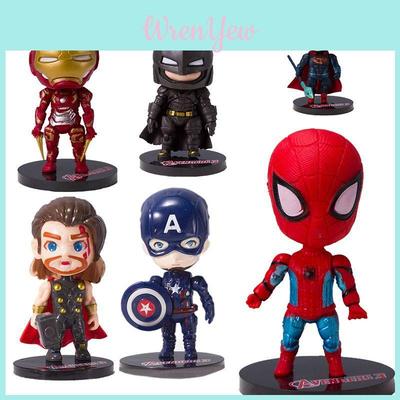 Avengers Birthday Cake Decoration Set Featuring Adorable Iron Man And Captain America Toys For Kids