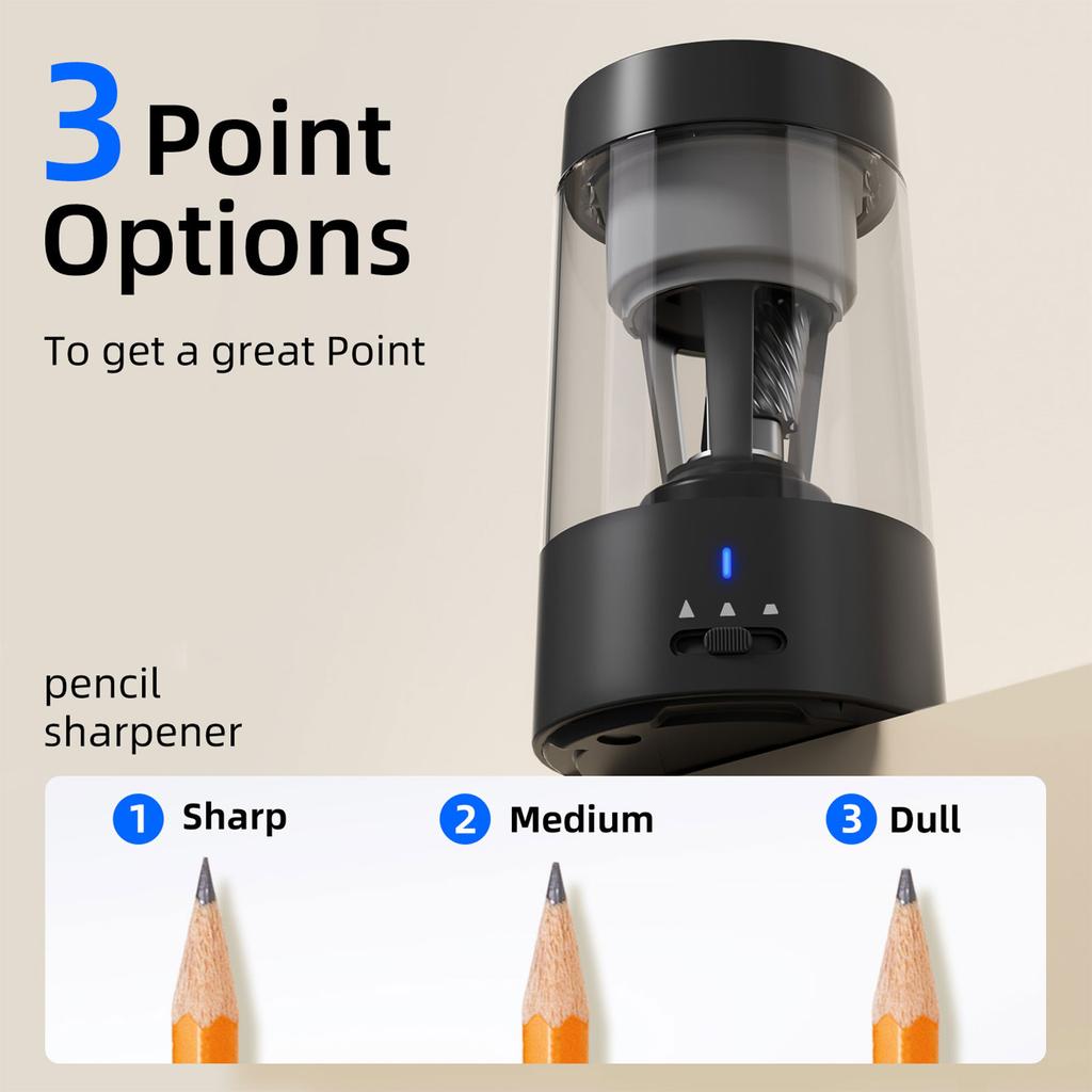 Ceasing Electric Pencil Sharpener With LED Power Display Great For Home School Office