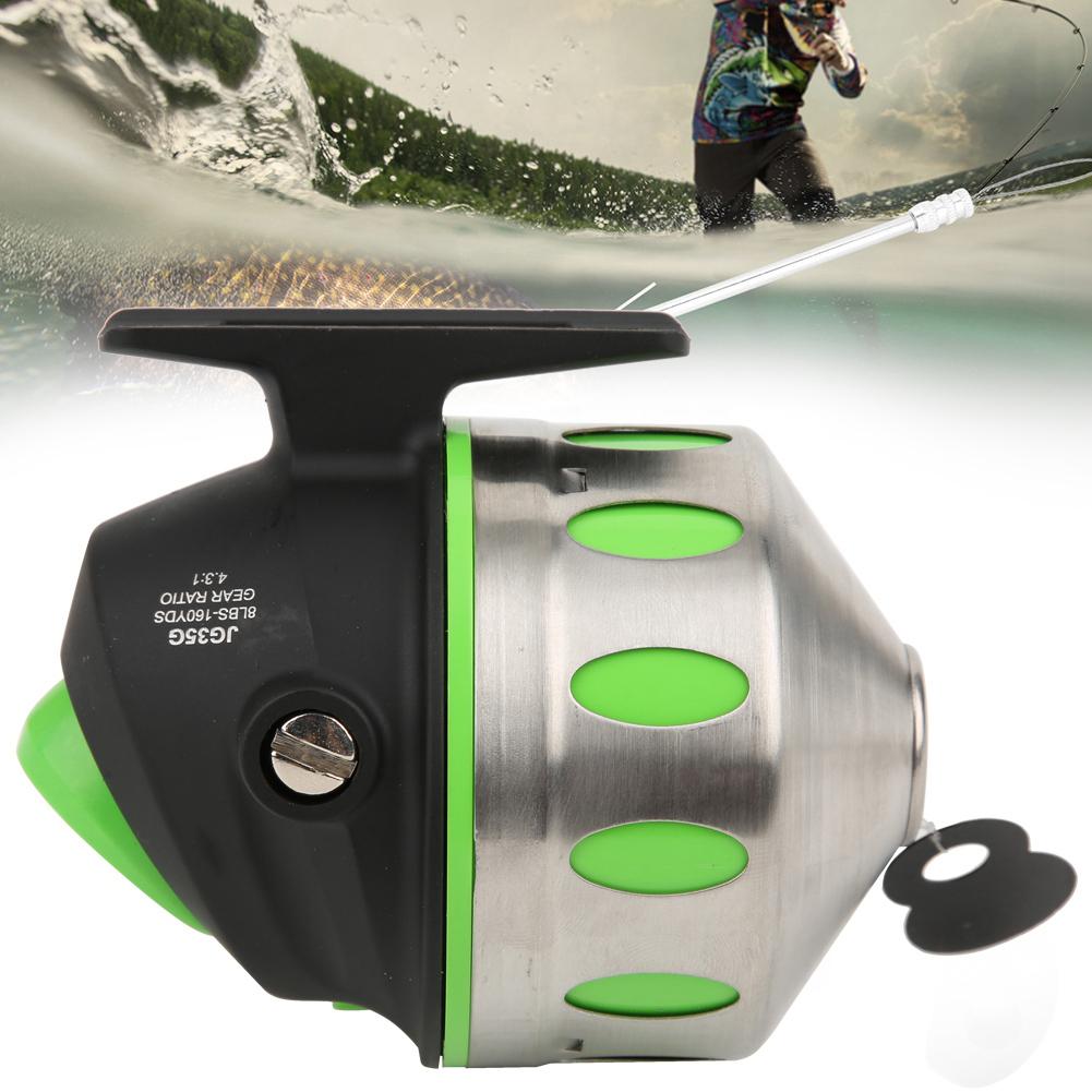 Metal Stainless Steel High Speed Ratio Fishing Wheel Die Casting Spool Wrist Outdoor Reel Tool AccessoryJG35G Green