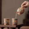 Dunhuang merchandise one pot two cups tea set gilt ceramic Xishi pot high-end tea set gift
