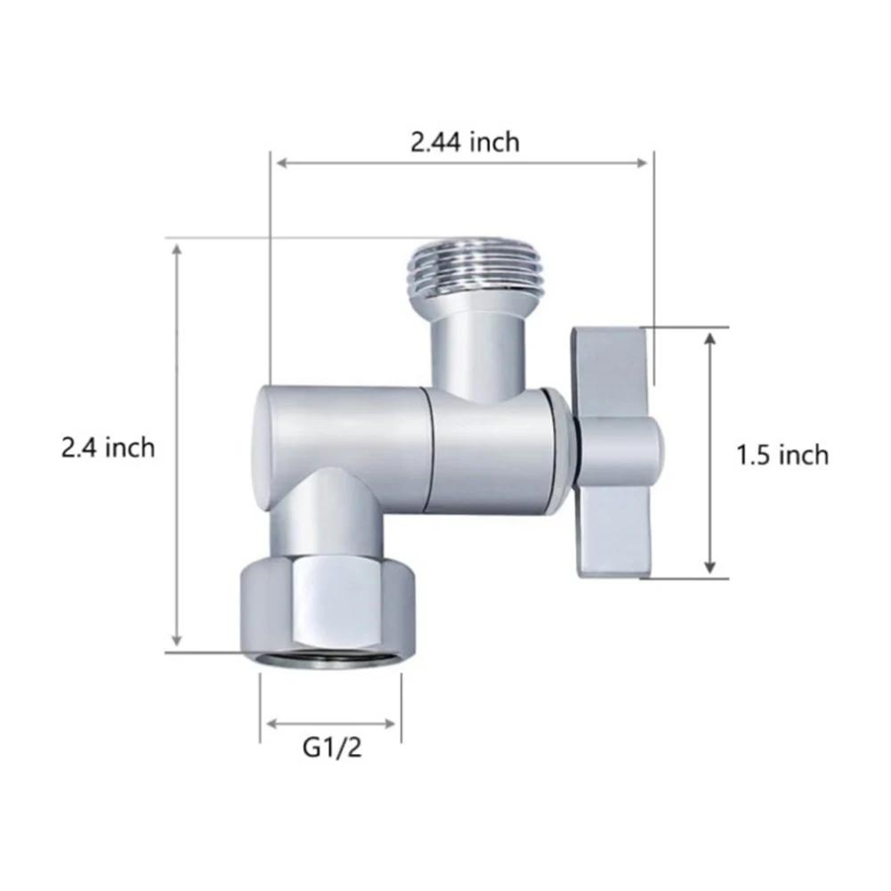 Verstellbarer Duschkopfadapter Messingbogen Schalteradapter Verstellbares Duschkopf-Umschaltventil Ersatz Badezimmerzubehör